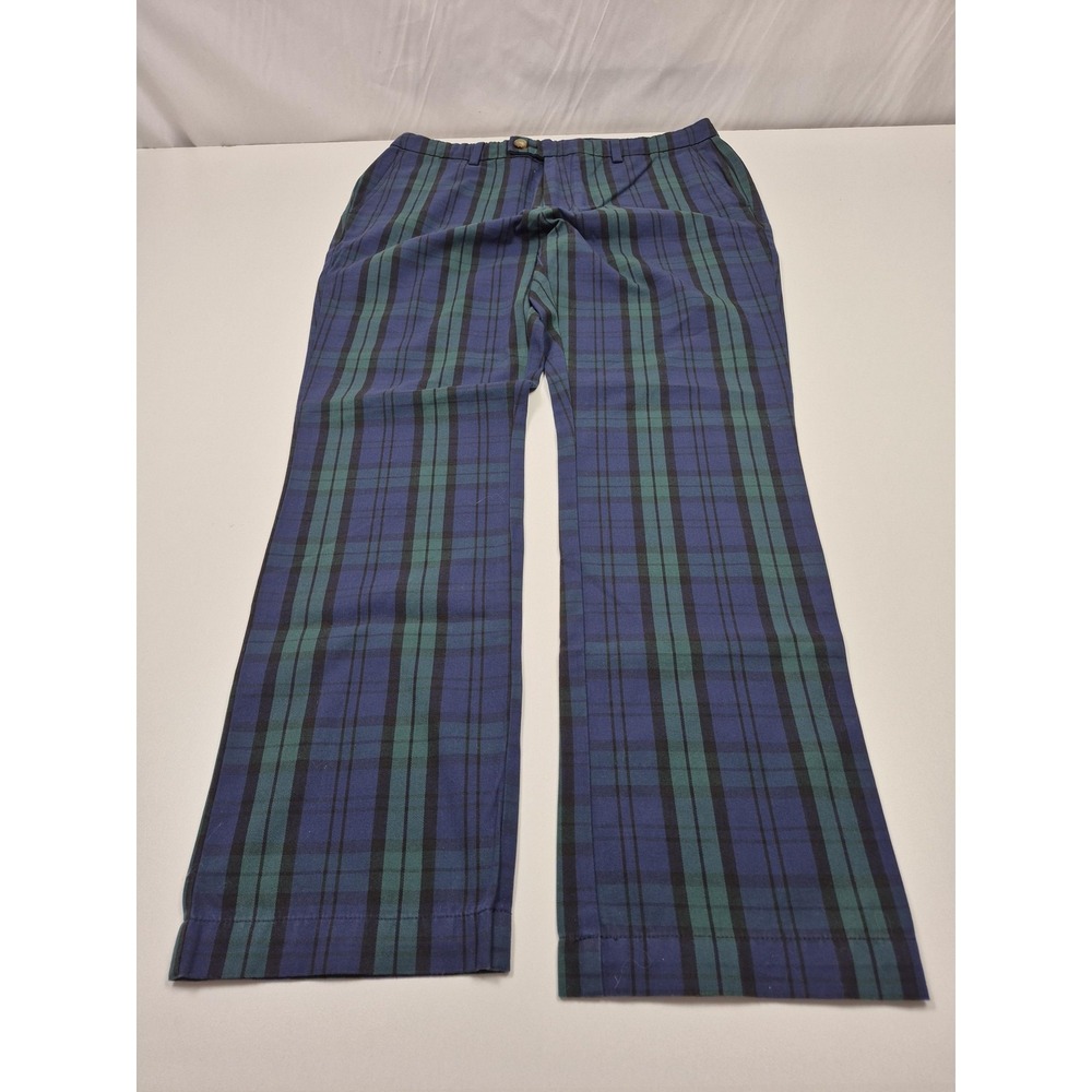 Vineyard Vines Dress Pants Mens 36x34 Blue Cotton Plaid Blackwatch NWT Nardwaur